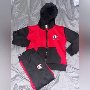 Champion Red and Black Kids' Tracksuit